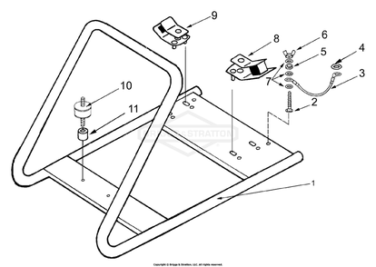 Part Location Diagram of 102609GS Briggs and Stratton Carry handle frame yellow